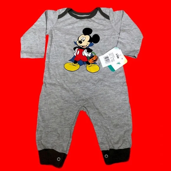 Disney Mickey Mouse Vampire Dracula Halloween Romper NWT - Picture 11 of 13